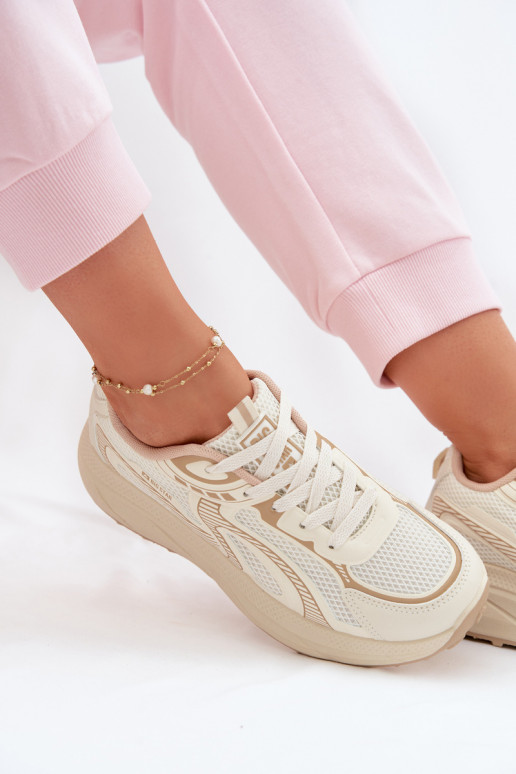 baskets Chaussures modèle baskets Féminin Big Star TT274326 HI-POLY SYSTEM beige