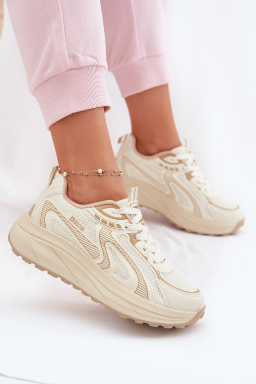 baskets Chaussures modèle baskets Féminin Big Star TT274326 HI-POLY SYSTEM beige