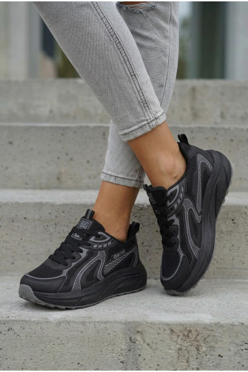 Baskets sportives pour femmes Big Star TT274327 HI-POLY SYSTEM noires 2