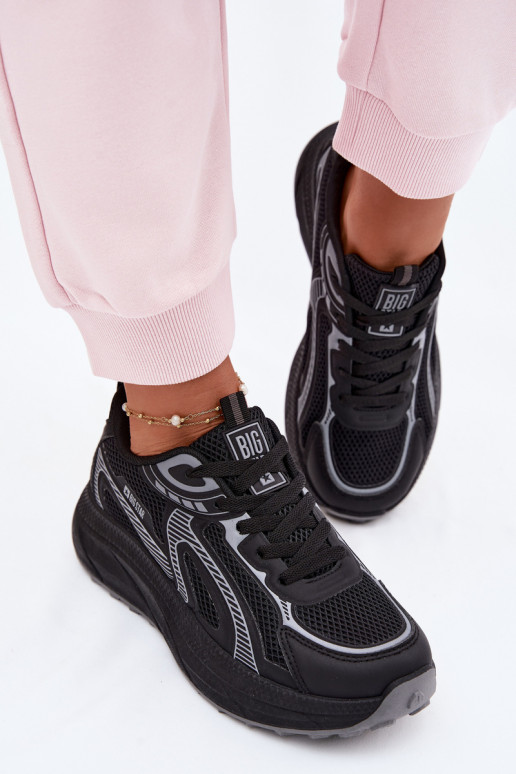 baskets Chaussures modèle baskets Féminin Big Star TT274327 HI-POLY SYSTEM couleur noire