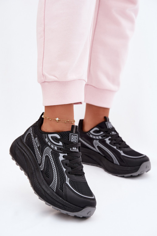 baskets Chaussures modèle baskets Féminin Big Star TT274327 HI-POLY SYSTEM couleur noire