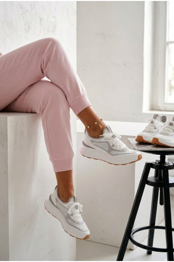 Baskets sportives pour femmes Big Star TT274570 HI-POLY SYSTEM blanches