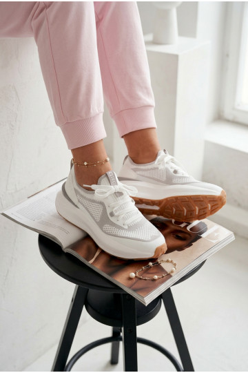 Baskets sportives pour femmes Big Star TT274570 HI-POLY SYSTEM blanches 2