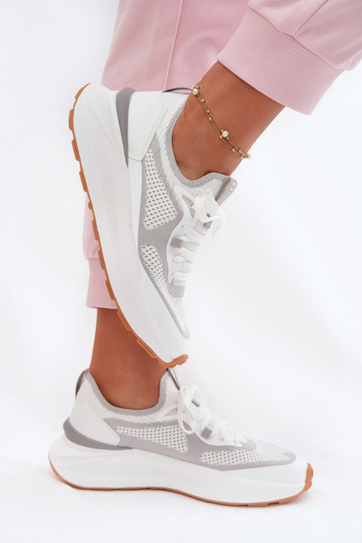 baskets Féminin Big Star TT274570 HI-POLY SYSTEM couleur blanche