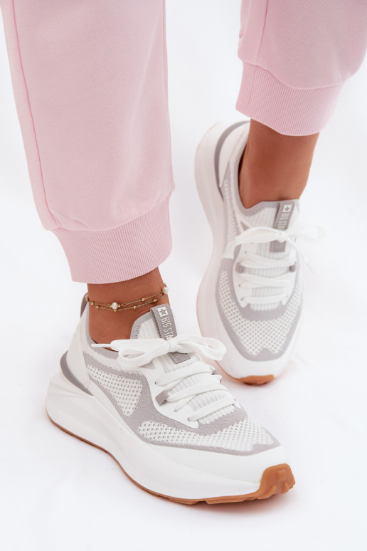 baskets Féminin Big Star TT274570 HI-POLY SYSTEM couleur blanche