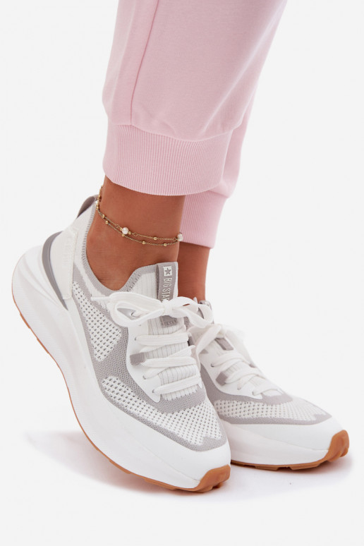 baskets Féminin Big Star TT274570 HI-POLY SYSTEM couleur blanche