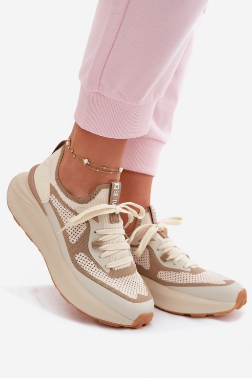 baskets Féminin Big Star TT274571 HI-POLY SYSTEM beige