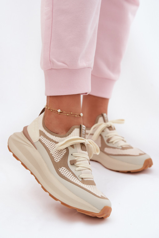 baskets Féminin Big Star TT274571 HI-POLY SYSTEM beige