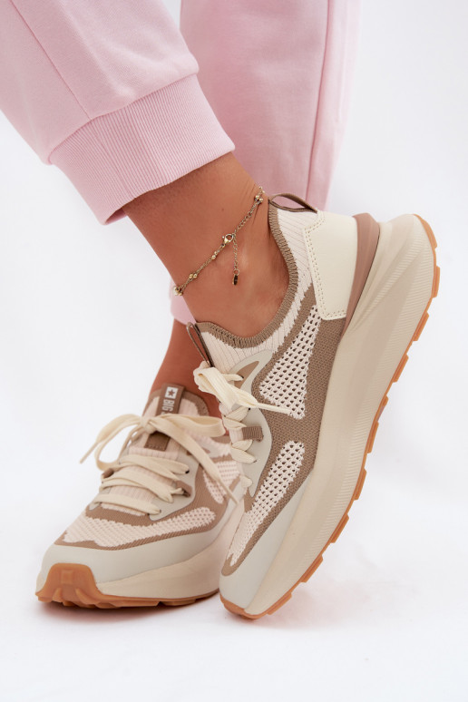 baskets Féminin Big Star TT274571 HI-POLY SYSTEM beige