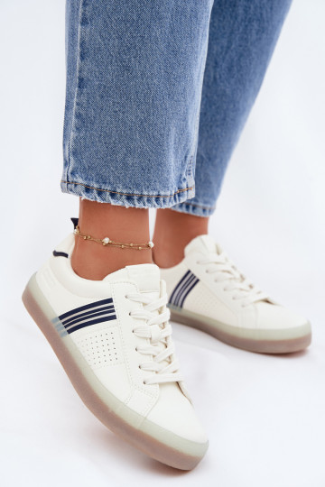 Eko Peau Chaussures modèle baskets Féminin Big Star TT274306 couleur blanche 2