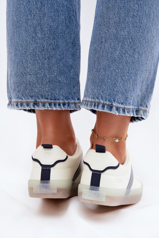 Eko Peau Chaussures modèle baskets Féminin Big Star TT274306 couleur blanche