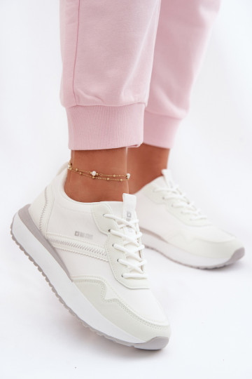 Baskets femme avec plateforme Big Star TT274279 couleur blanche
