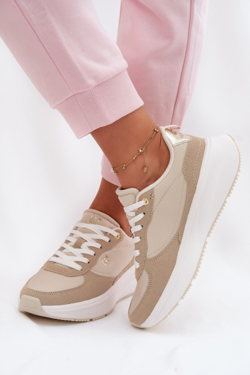 Chaussures modèle baskets Féminin avec une plateforme GAP PENELOPE GPDANS6155300049 beige