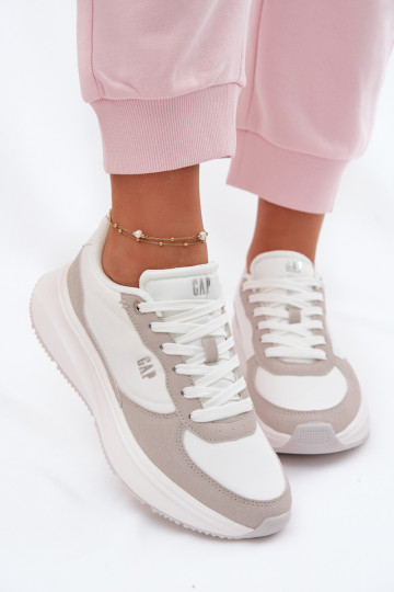 Chaussures modèle baskets Féminin avec une plateforme GAP PENELOPE GPDANS6155300061 couleur blanche