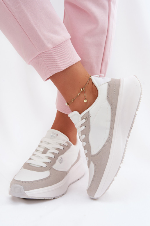 Chaussures modèle baskets Féminin avec une plateforme GAP PENELOPE GPDANS6155300061 couleur blanche