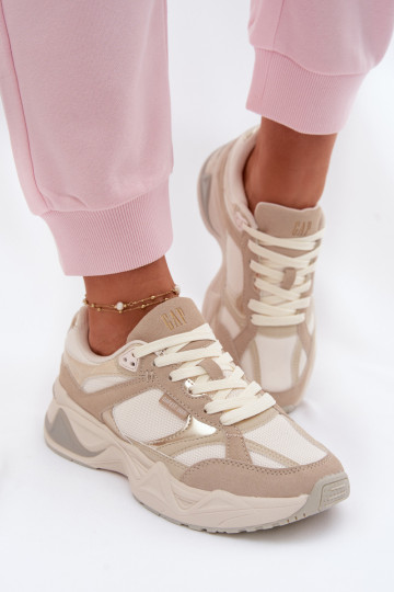 Baskets de sport femmes à plateforme GAP MARATHON GPIN6154923895 couleur sable