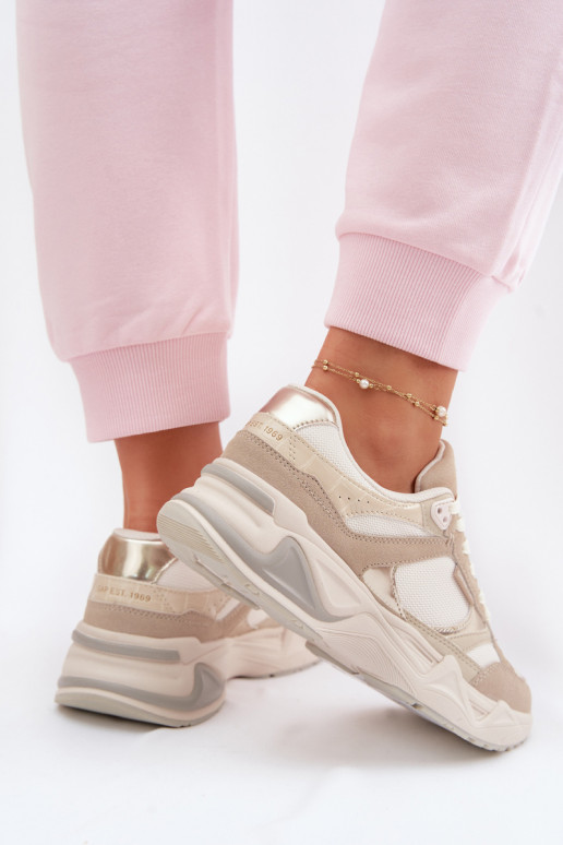 Chaussures modèle baskets Féminin avec une plateforme GAP MARATHON GPDANS6154923895 beige