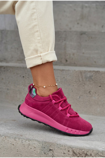 Baskets en daim pour femmes Bemela couleur rose