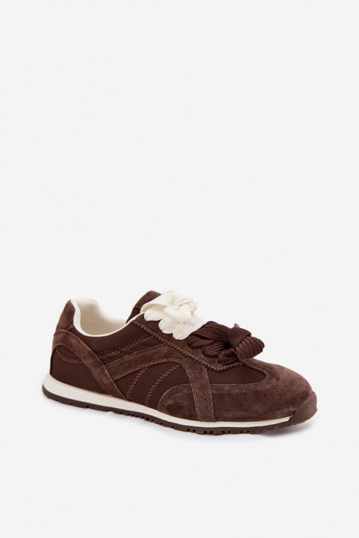 en daim Chaussures modèle baskets Féminin Vinceza 86427 CzekoladoÀe