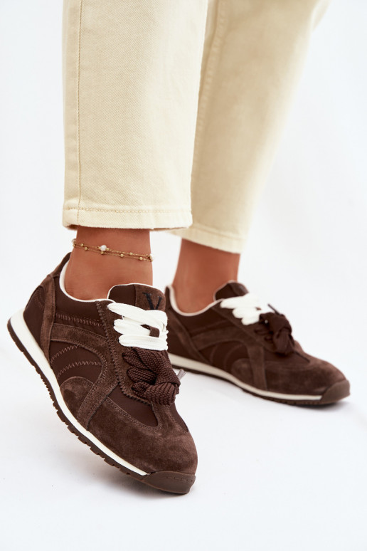 en daim Chaussures modèle baskets Féminin Vinceza 86427 CzekoladoÀe