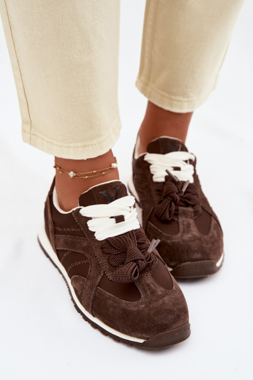 en daim Chaussures modèle baskets Féminin Vinceza 86427 CzekoladoÀe