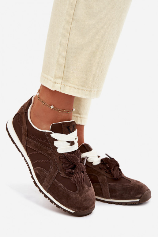 en daim Chaussures modèle baskets Féminin Vinceza 86427 CzekoladoÀe