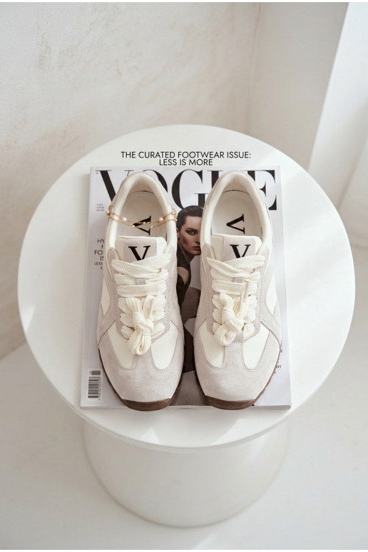 en daim Chaussures modèle baskets Féminin Vinceza 86427 couleur grise