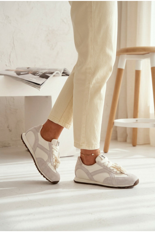 en daim Chaussures modèle baskets Féminin Vinceza 86427 couleur grise