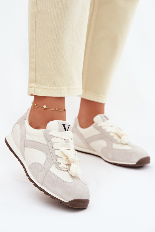 en daim Chaussures modèle baskets Féminin Vinceza 86427 couleur grise