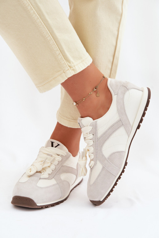 en daim Chaussures modèle baskets Féminin Vinceza 86427 couleur grise