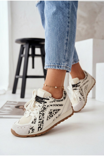 Baskets en cuir daim pour femmes Big Star TT274548 blanches 2