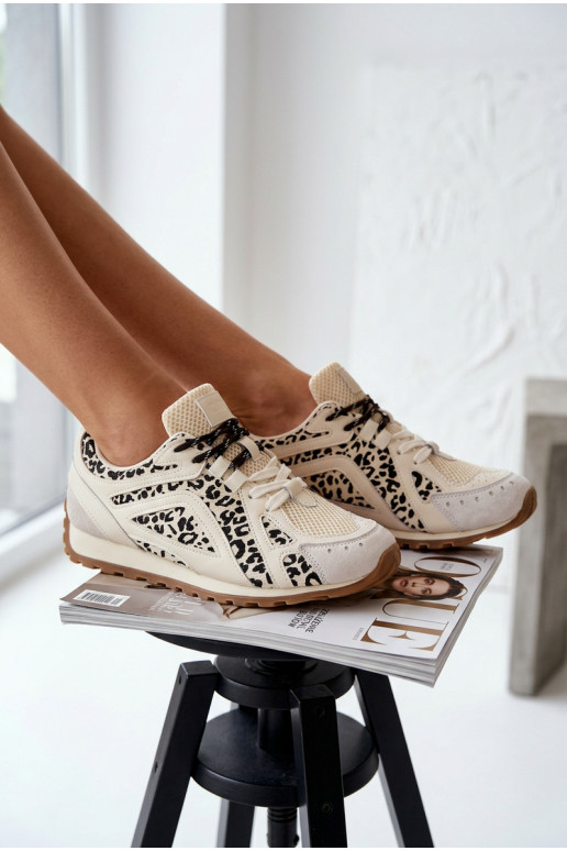 Peau en daim Chaussures modèle baskets Féminin Big Star TT274549 beige