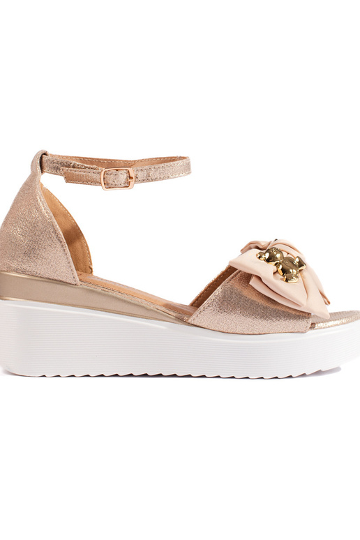 copy of sandale dorée avec noeud