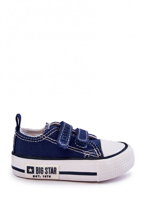 Puéril  chaussures décontractées avec attaches adhésives BIG STAR KK374081 bleu foncé