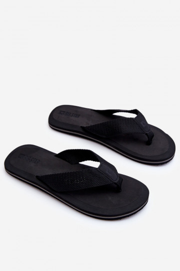 Chaussons hommes style japonais Big Star LL174618 couleur noire 2