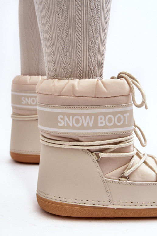 Féminin Bottes d hiver à lacets beige Soia