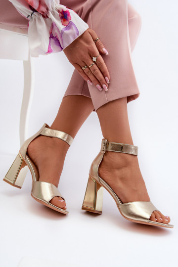 Sandales à talons élégantes pour femmes couleur dorée Rosazara 2