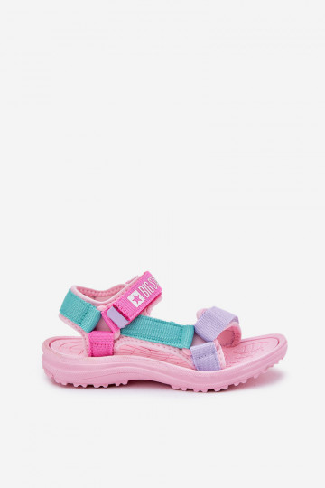 des sandales Puéril avec attaches adhésives Big Star RR374519 couleur rose 2