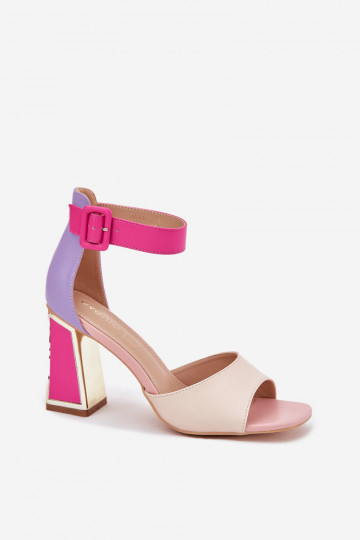 Style élégant Sandales à talons hauts pour femme beige-couleur rose Rosazara 2