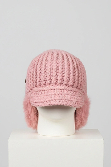 Chapeau rose avec protège-oreilles Zora