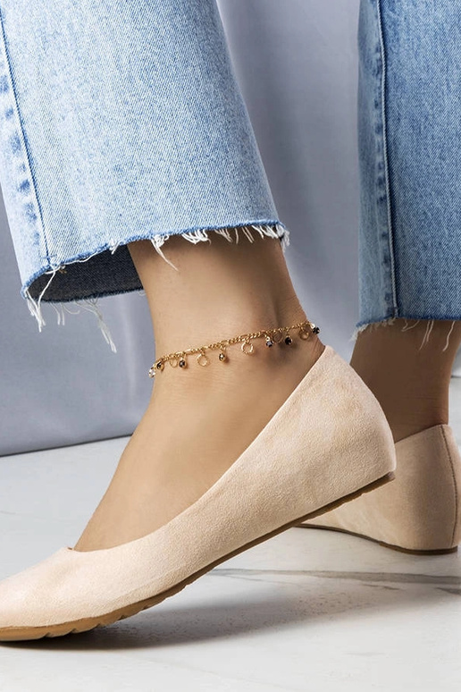 Ballerines sable avec petit talon Sylvia