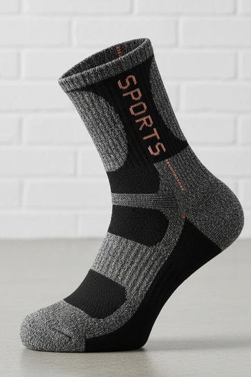 Chaussettes chaudes grises pour femmes avec un accent rose Siera