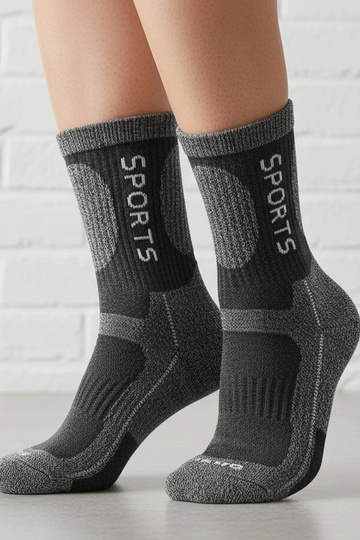 Chaussettes chaudes grises pour femmes Siera