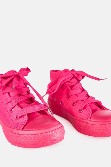 Baskets roses pour enfants au-dessus de la cheville Laly