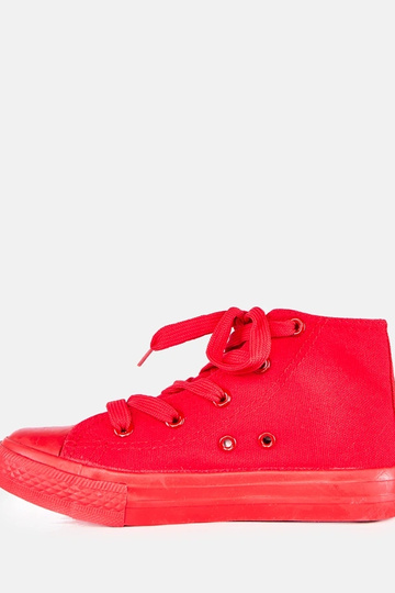 Baskets rouges pour enfants au-dessus de la cheville Laly