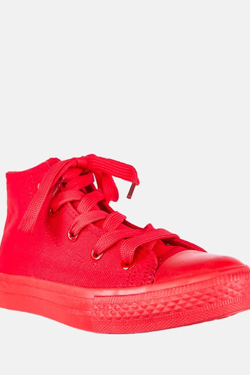 Baskets rouges pour enfants au-dessus de la cheville Laly 2