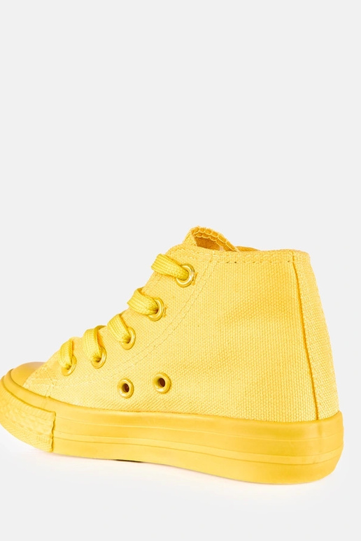 Baskets hautes jaunes pour enfants Laly