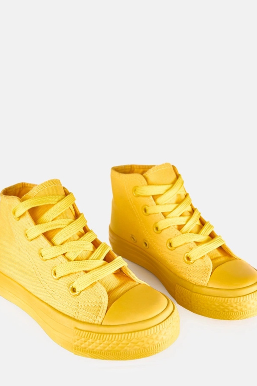 Baskets hautes jaunes pour enfants Laly