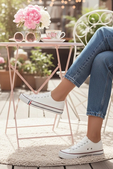 Baskets quotidiennes blanches Manon