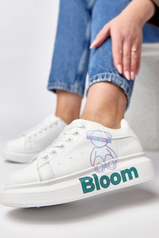 Baskets à plateforme blanches avec...